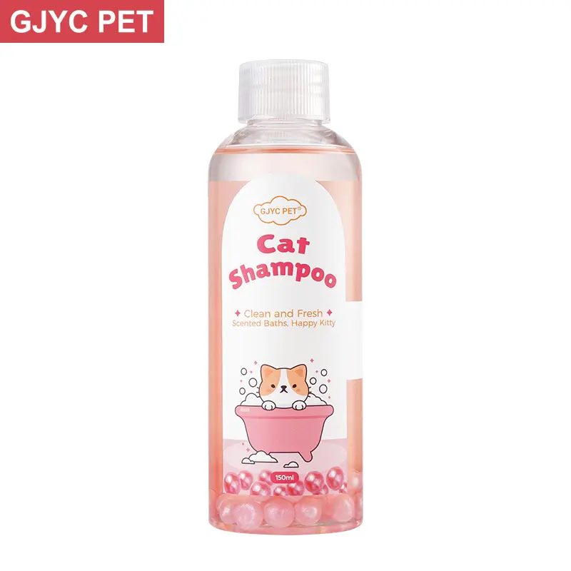GJYC PET Cat Shampoo - Soft & Shiny Coat Grooming Supplies - Classic Fresh Scent, Long Lasting Fragrance for Kitten & Kitty - Clean Bath
