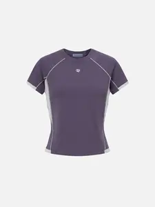 Aelfric Eden Flow Court Tee  Slim Cropped Fit Raglan Sleeve Contrast Stitching & Panel Design  Breathable Quick-Dry Fabric Sporty Techwear Women Top
