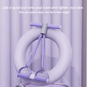 VibeGear Health Multifunction Pedal Resistance Band, Elastic Pull Rope Fitness Equipment for Full-Body Home Gym, Sit-Ups, Yoga, Abdominal Training