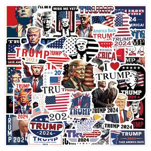 2024 Donald Trump Stickers Cartoon Graffiti Decals Waterproof Sticker Packs 10/30/50/100pcs