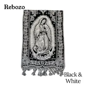 Rebozo Shawl of  One Size Different Colors and Designs Winter Clothes with Elegant Embroidery and Tassels