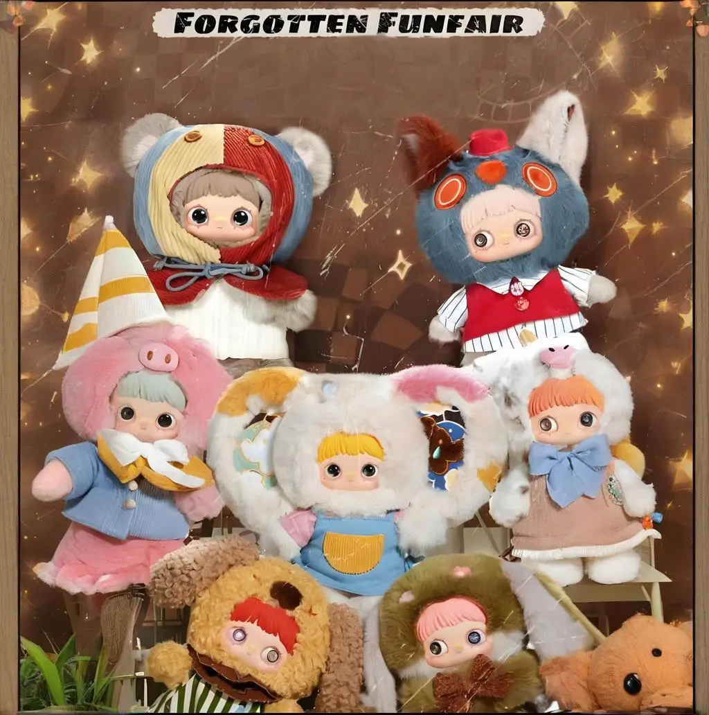 [400% Size] MayMei Fogotten Funfair Collection Plush Blind Box – Petrified Magic Plush Figure, Mystery Box Collectible Toy, Surprise Soft Sculpture Gi