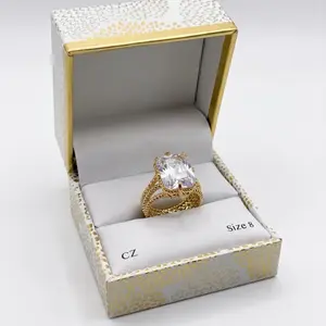 Elegant Gold Color Ring Size 8 Perfect for Special Occasions Gift-Ready in a Stylish Box CZ Stone