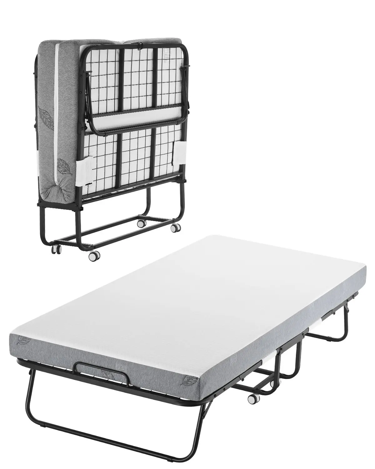 【summerfinds】VEVOR Rollaway Bed Folding Bed with 5 in Foam Mattress for Adults and Guest, Compact Bed Beds, Flexible Foam Beds