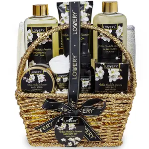 White Orchid Home Bath Set - 8Pc Gift Basket