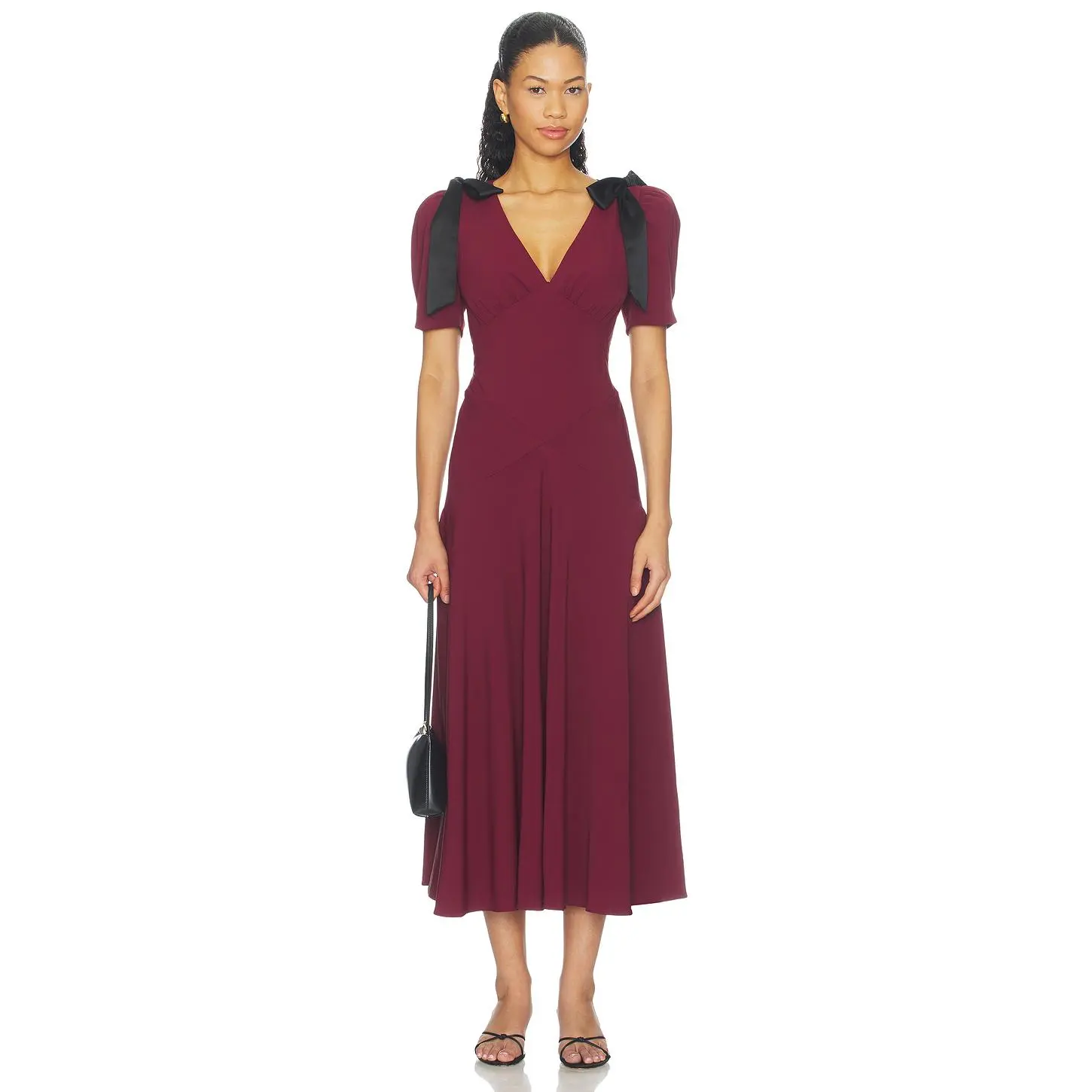 ASTR the Label Ciela Dress in Burgundy
