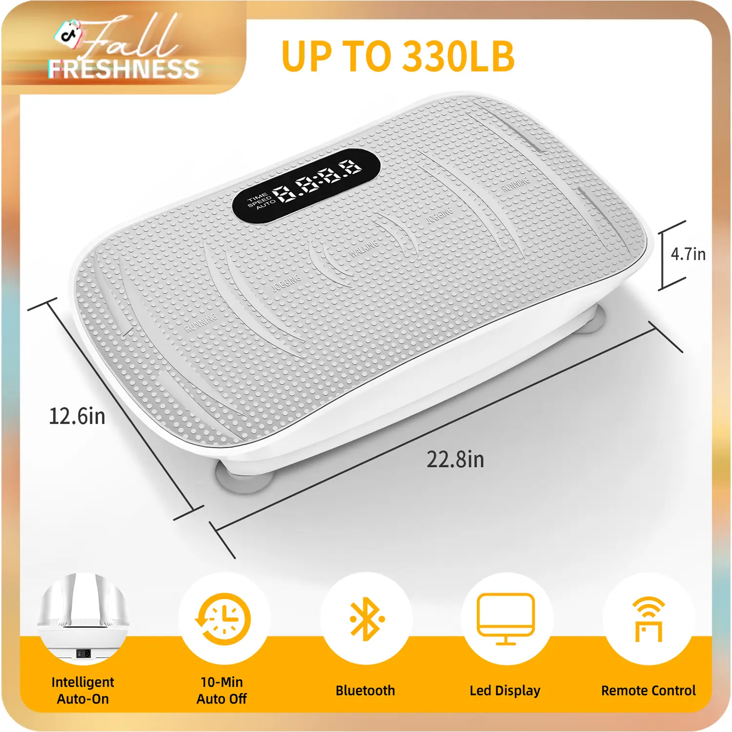 ZenActive Vibration Plate Whole Body Exercise and Relaxation Machine With Smart Screen Low Noise Max Weight 330LB for Home Exercise Platform