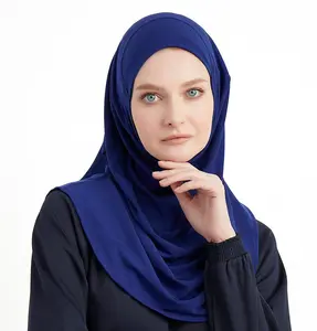 Modefa Premium One Piece Instant Short Hijab - Blue