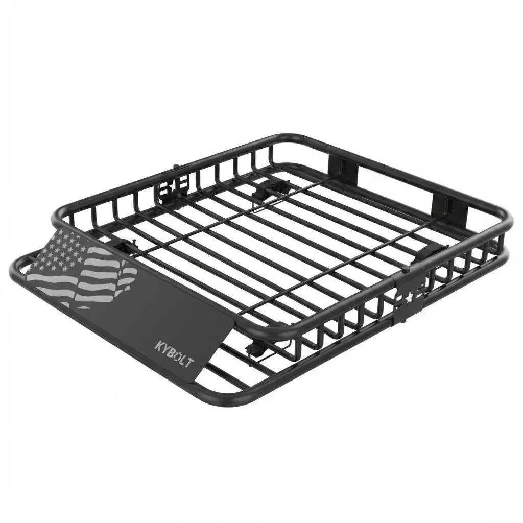 Black 51"x 36" Roof Rack Cargo Carrier, Steel Roof Basket with Extension & 200 LBS Capacity, Heavy Duty Cargo Rack for SUVs, Trucks, Vehicles,