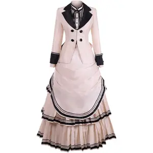 Steampunk Victorian Prom Gown Cosplay Costume Victorian Bustle Dress Gown Costume Edwardian Dress