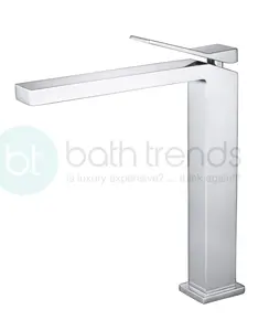 Aquamoon Times Collection Single Lever Bathroom Vessel Faucet Chrome Finish
