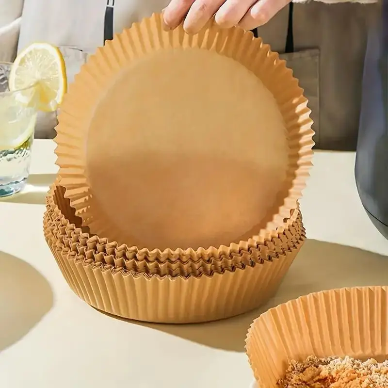 Disposable Air Fryer Paper Liner, 1 Set Oil-proof Waterproof Non-stick Baking Paper, Parchment Paper for Indoor Home Outdoor Picnic