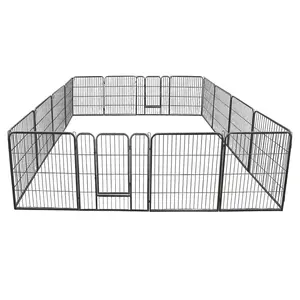SuperDeal Pets 32-Inch Height Foldable Metal Exercise Pen 16 Panel Pet Playpen for Multiple Shapes, Dog Kennel