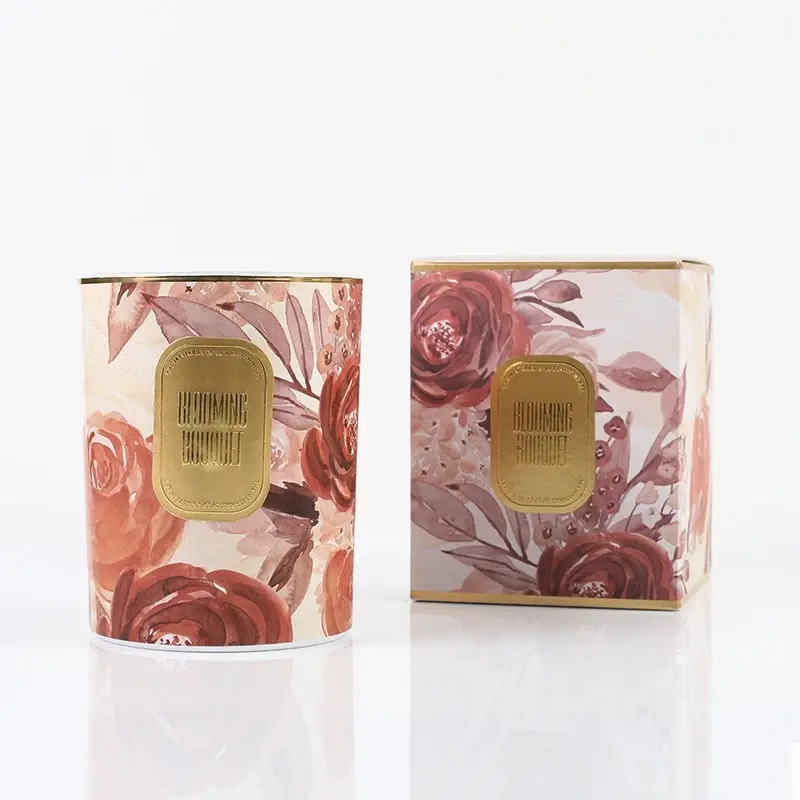 Floral Soy Pillar Candles - Large - 100% Natural ingredients Scented Scent Decor   candles Aroma Bouquet Lavender