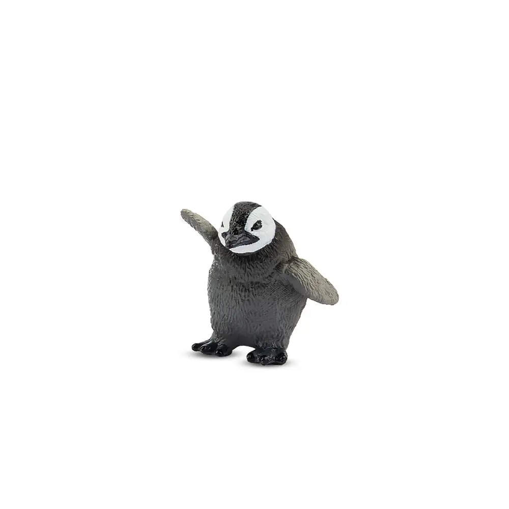 Toymany Hand-Painted Emperor Penguin Chick Figurine – Realistic Bird Model, Perfect for Early Education, Montessori Sensory Play, Cake & Party Decorations, Desk & Home Décor, Thoughtful Gifts, and Collectible Figurine