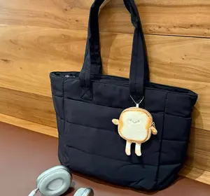 Tote Bag Quilted  Shoulder Handbag for Women Lightweight Travel & Work Organize Zipper Closure Durable Tote Bag Minimalist Tote Bag Casual Shopping Bag Casual Trendy Bag curve tote bag tote bag for women tote bag Multifunctional Portable Bag