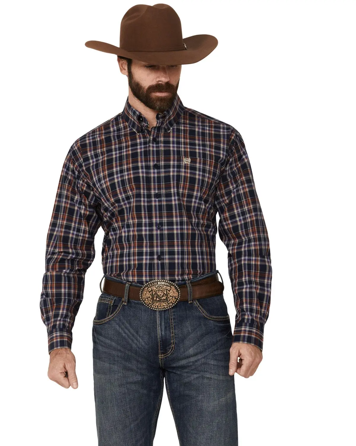 Cinch Men's Men'S Plaid Print Long Sleeve Button-Down Western Shirt - Mtw1105848