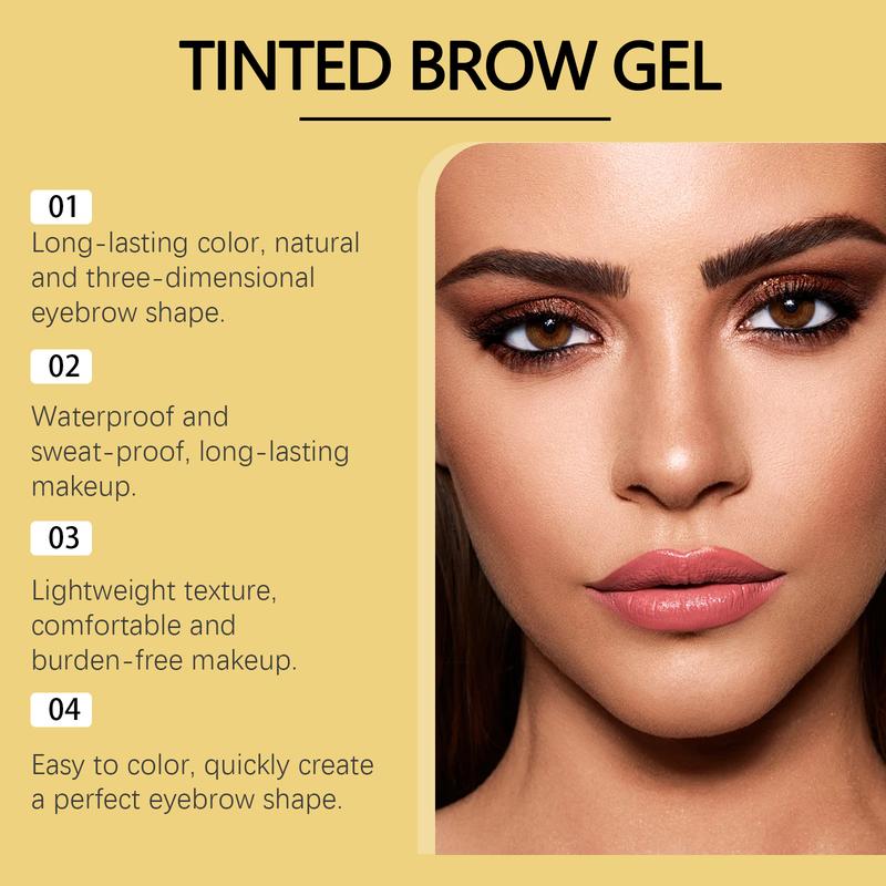 Long-Lasting Defining Brow Gel - Builds Natural Color & Holds All-Day for Sharp, Defined Brows, Smudge-Proof Formula for Customized Looks