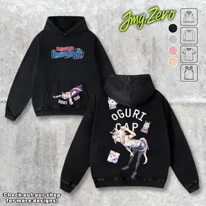 OGURI CAP UMA MUSUME CINDERELLA GRAY Graphic Tee Double-Sided Print Vintage Washed T-shirt Hoodie Sweatshirt & Tank Top Oversized Crewneck Heavyweight Cotton Manga Anime Merch Unisex Streetwear