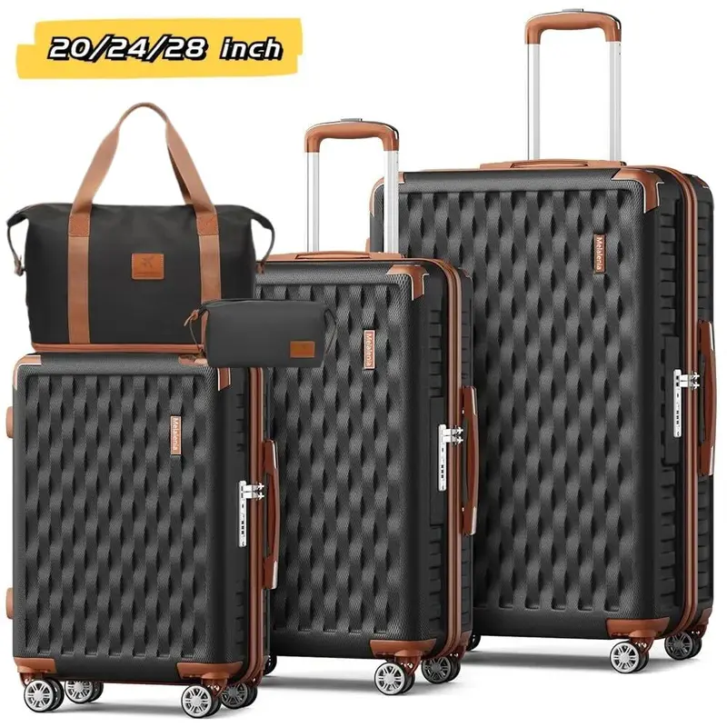 Melalenia Luggage Sets 6 Piece, Durable Suitcase with Travel