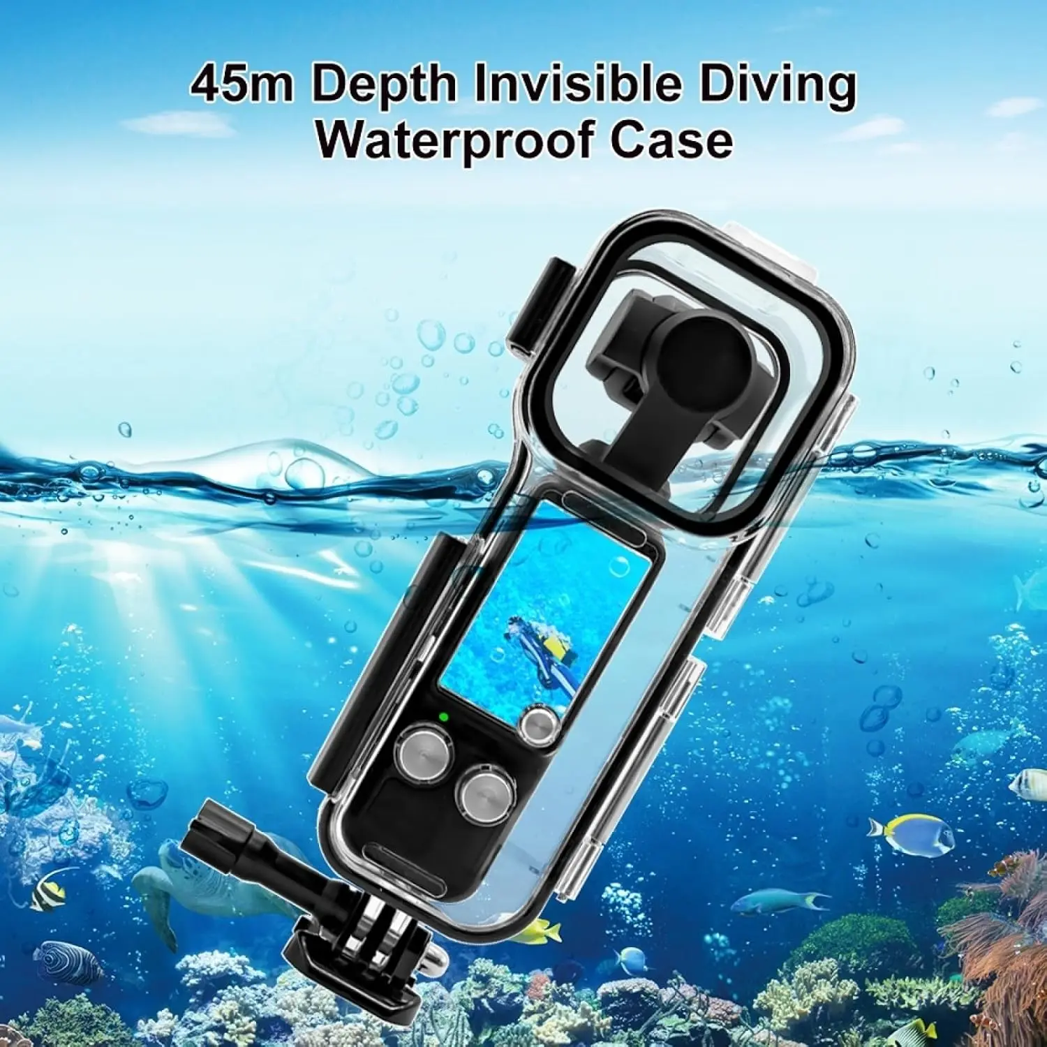 for DJI Osmo Pocket 3 Protective Case, Plastic, Dive Housing Shell, Photography Camera Accessories, Outdoor Sports, Quick-Release Design, Full Protection, Beach Party Underwater Photography Accessory, Summer Holiday Trip Diving Photography