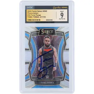 Tama Tonga WWE Autographed 2024 Panini Select Phenomenon #16 CGC Fanatics Witnessed Authenticated 9/10 Card - Fanatics Authentic Certified