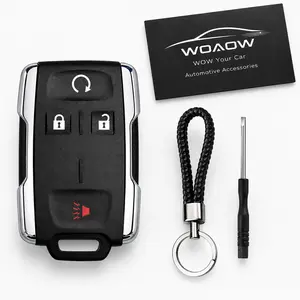 Key Fob Shell Case Replacement Fits for Chevy Silverado Colorado GMC Canyon Sierra 2014 2015 2016 2017 2018 2019 2020 2021 2022 2023 Keyless Entry Remote Control 4 Button Cover M3N-32337100