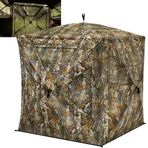 VisST See-Through Pop-Up Ground Blinds with Silent Magnetic Door
