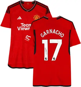 Alejandro Garnacho Manchester United Autographed 2023-24 Red Home Adidas Jersey - BAS - Fanatics Authentic Certified