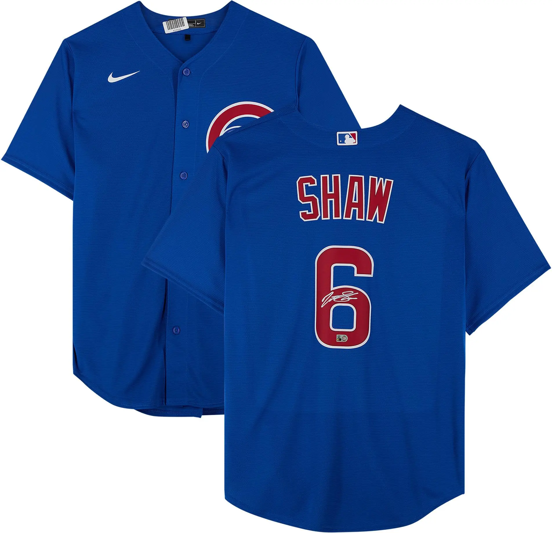 Matt Shaw Chicago Cubs Autographed Blue Nike Replica Jersey - Fanatics Authentic Certified - MLB Memorabilia