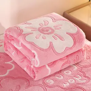 Flower Pattern Soft Blanket, Floral Print Blanket, 1 Count Casual Soft Throw Blanket, Multifunctional Nap Blanket for Home Office Camping Travel