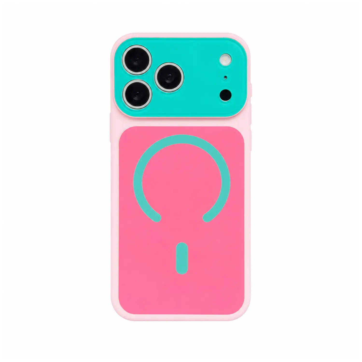 Magnetic Phone Case for iPhone Series (17,16,15,14,13 Pro Max) - Dopamine Color Block, Summer Candy Color Matte PC, MagSafe Compatible, Slim Lightweight Protective Cover for Women, Magnetic Fit, Multi-Model