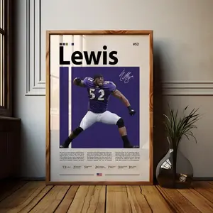 Ray Lewis Poster , Football Poster, Sports Poster, Poster Decor Room