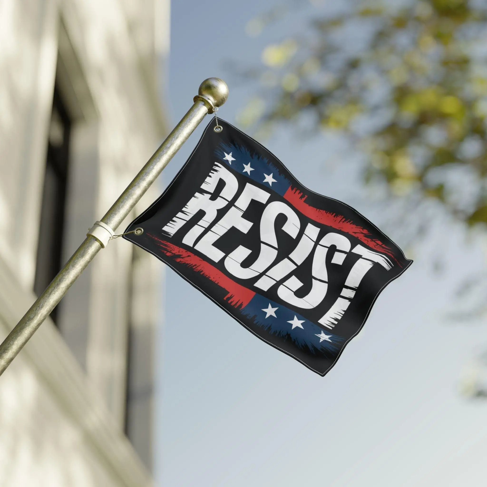 Resist Double Sided Flag | Anti Trump Flag, Protest Flag, Resistance Flag, Democracy Flag