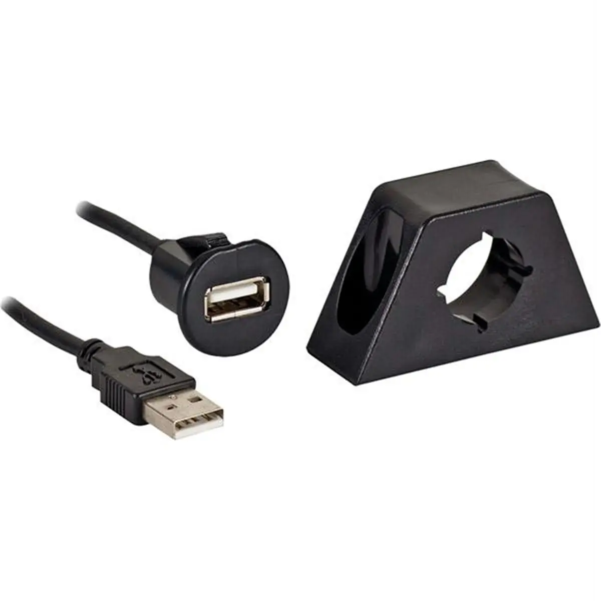 212 MAIN 6ft 3.5mm Male-to-Female Audio Extension Cable - AX-FMUSBEXTCB, Aftermarket Radios Aux Input Tech Accessory with Mount Bracket for Cycling Sports (Included Accessories), Tech Accessories