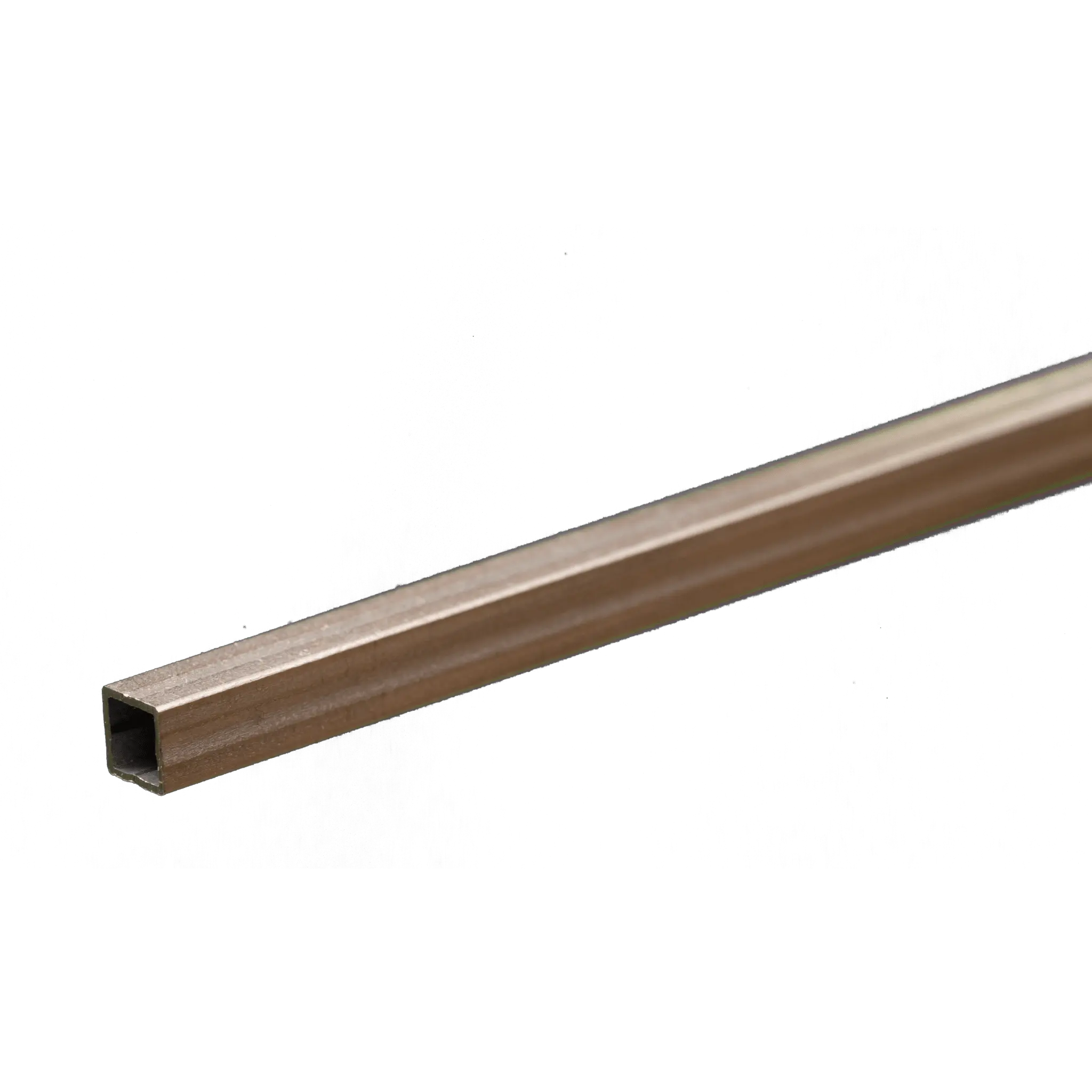 Square Aluminum Tube: 5/32" OD x 0.014" Wall x 12" Long (1 Piece)