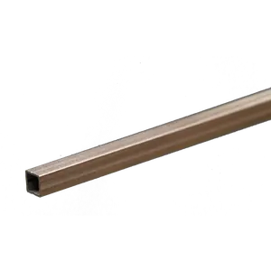 Square Aluminum Tube: 5/32" OD x 0.014" Wall x 12" Long (1 Piece)