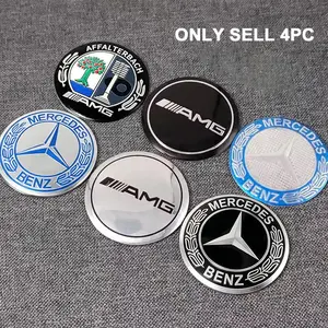 4Pcs 56mm Car Wheel Hub Decal Stickers Rim Decorative Accessories Decal For Cars Car Vehicle Decoration For Mercedes Benz AMG W204 W205 W203 W211 W212 W213 W201 W210 W124 W126 W140 W168 W169 W176 W190 W202 W220 W221 W222