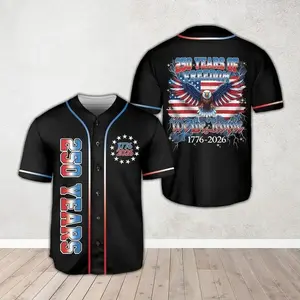 America 250th Anniversary Baseball Jersey, 250 Years of Freedom Patriotic Eagle Jersey, We The People 1776–2026 USA Flag Jersey, 4th of July