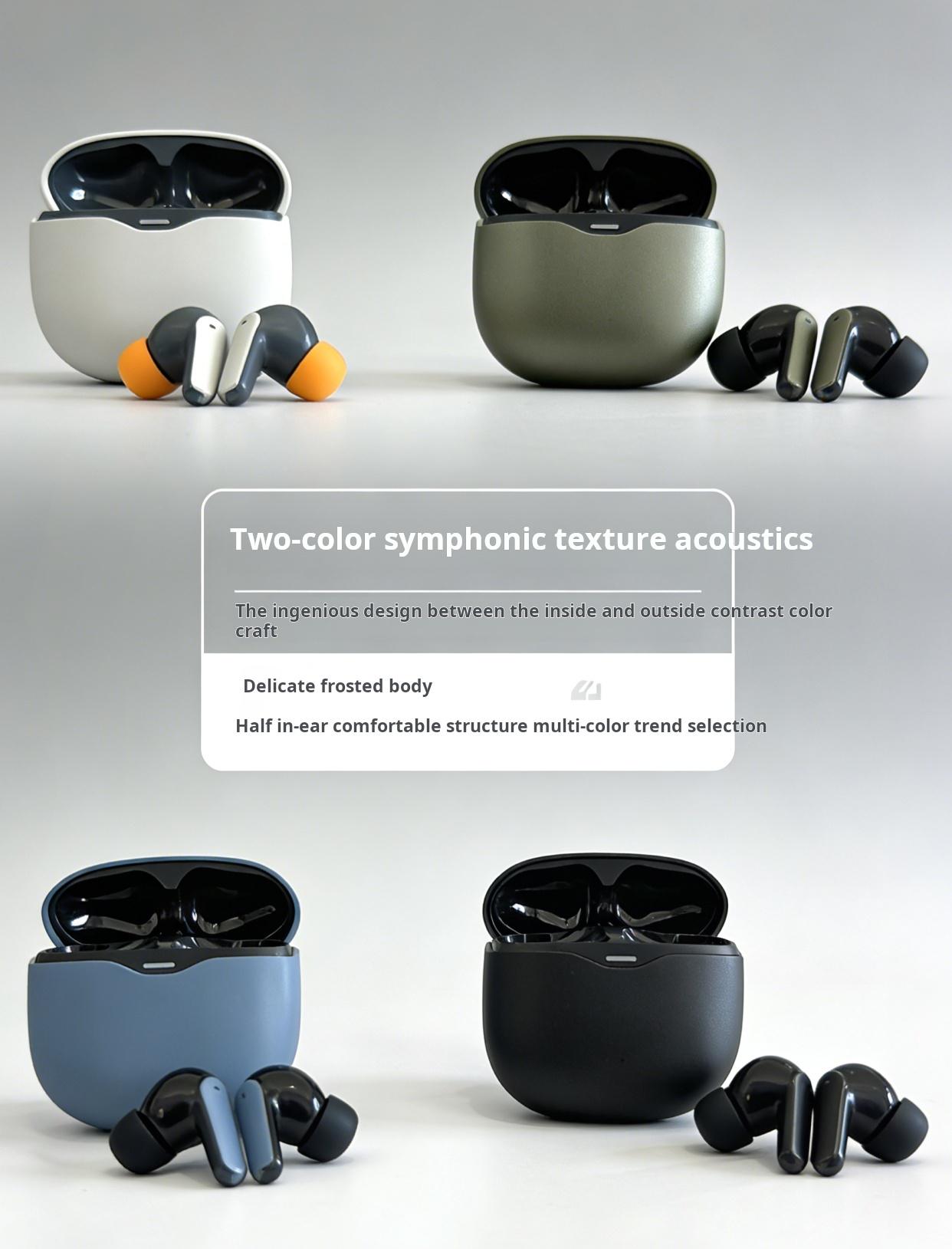 Wireless Bluetooth Earbuds ENC Noise Cancelling Clear Calls Long Battery Life Comfortable Fit Waterproof Sweatproof Low Latency Stable Connection Deep Bass Sports Running Gym