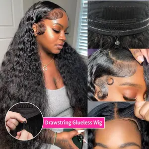 [New In] Bling Hair Deep Wave Lace Front Wigs Human Hair Pull Go 13x6 Glueless human Hair Wigs 180% Drawstring Wigs With Baby Hair Wet And Wave 13x4 Lace Wigs For Black Women