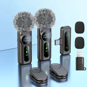 Mini Pro Wireless Lapel Mic for iPhone, iPad, Android, Intelligent Noise Cancellation, Long Battery Life, Ideal for Vlogging, Teaching, Wireless Lavalier Mics