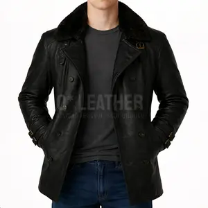 Survival Horror RE-Style Tactical Leather Jacket – Hero Inspired Gaming Cosplay Outfit Leon Inspired Tactical Black Leather Jacket – RE Style Survival Horror Cosplay