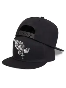 Unisex Street Trend Cross & Prayer Print Baseball Cap, Casual Trendy Adjustable Hat, Fashionable Hat for Men & Women for All Season, Adjustable Snapback Cap
