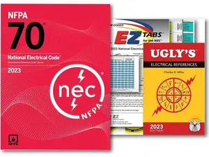 2023 NEC Code NFPA 70 National Electrical Code + 2023 Ugly's Electrical Reference with Color Index Tabs