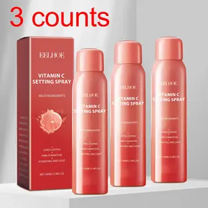Vitamin C Moisturizing Makeup Setting Spray, 3 Counts/set Long Lasting Makeup Fixer Spray, Portable Makeup Accessories for Women & Girls, Hydrating