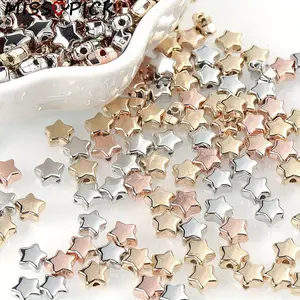 Star Shaped Beads, 100pcs/set Star Shaped Decorative Beads, DIY Accessories for Jewelry Making, Jewelry Making Supplies, Bracelet Making, Beading Accessories