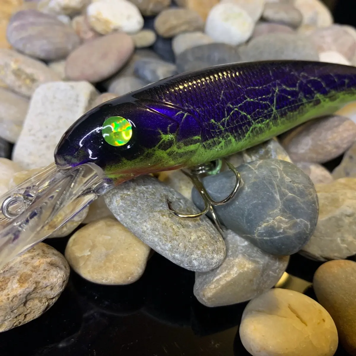 Mayhem Fishing Custom Painted Walleye Deep Diving Lure - Purple Haze