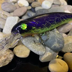 Mayhem Fishing Custom Painted Walleye Deep Diving Lure - Purple Haze