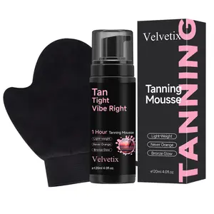 Self Tanning Mousse 1/2-Pack (120ml) - 1 Hour Express Body Self-Tanner, Lightweight, Non-Orange, Hydrating Bronze Glow